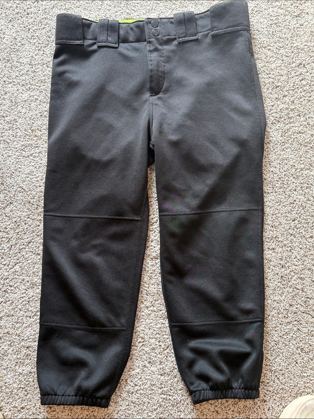 Mizuno Black Women's Athletic Softball Pants with Elastic Cuffs